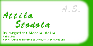 attila stodola business card